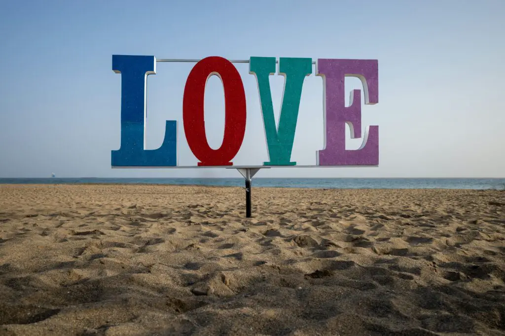 LOVE Letters on Playa de Ingles Beach, Maspalomas.